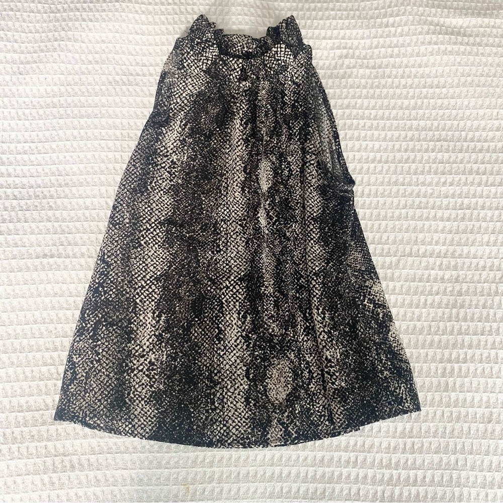 Veronica M Monochrome Snake Print halter tank Medium